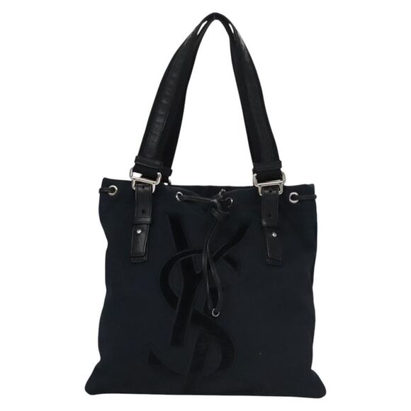 Yves Saint Laurent Black Canvas Tote Bag (Pre-Owned) - Picture 1 of 16